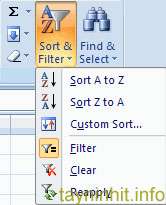 Cách lọc dữ liệu trên Excel 2007, 2010, 2013