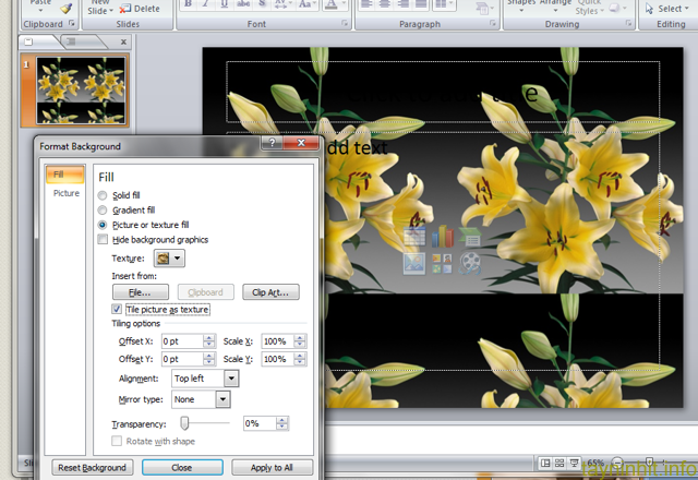 Ba bước đơn giản có hình nền đẹp cho Slide Power Point 2007