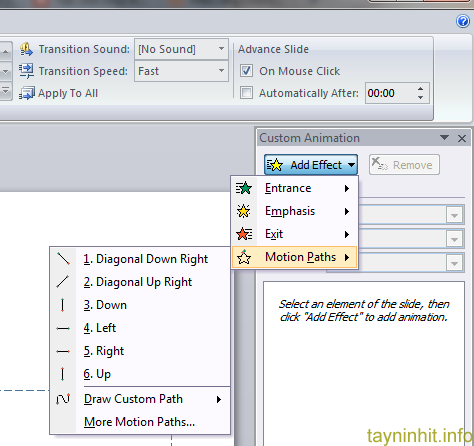 Hiệu ứng và hình nền động trong Powerpoint