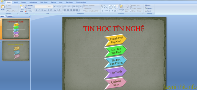 Làm đẹp slide Powerpoint đơn giản bằng SMARTART 2007