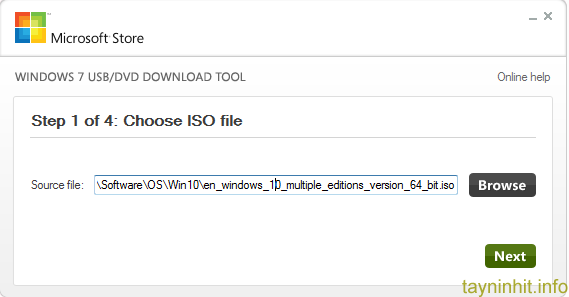 Tạo USB cài đặt Windows 10