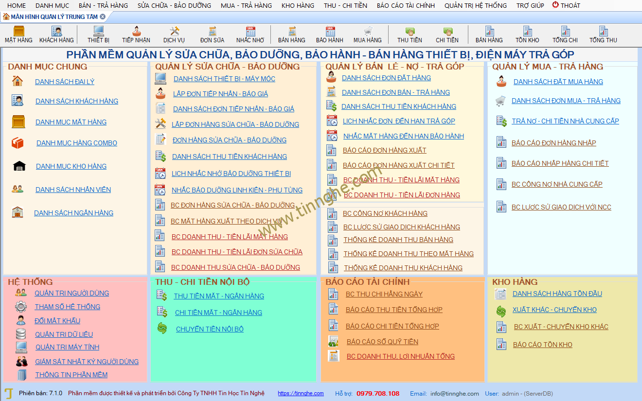 Phần mềm quản lý sữa chữa bán hàng Điện Tử, Điện Máy