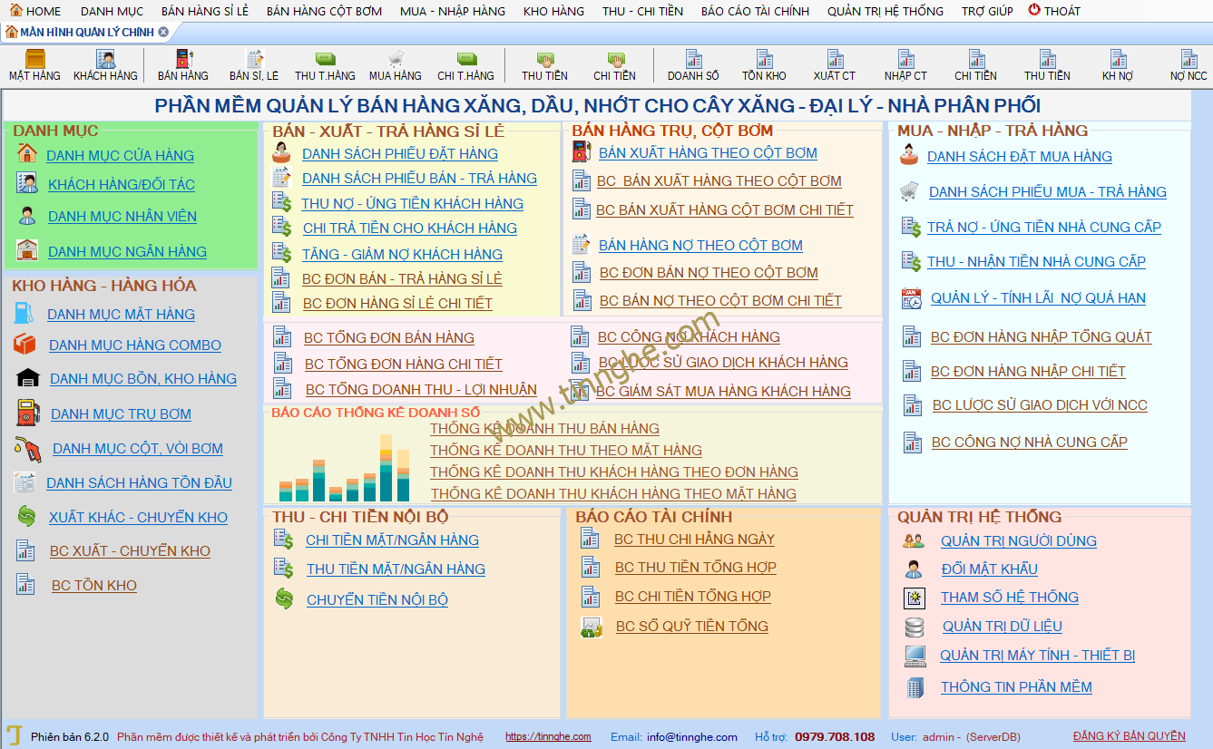 Phần mềm quản lý bán hàng cho cây xăng, trạm xăng